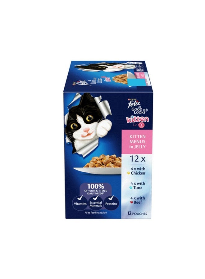 Purina Felix Kittens Assorted Jelly 85g 12 Pack - Image 3
